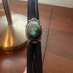 Sterling silver labradorite ring